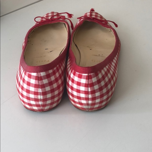 Christian Louboutin gingham red and white flat - Picture 3 of 4